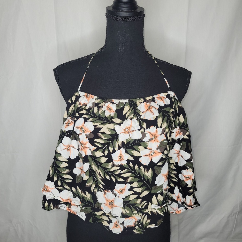 Volcom Halter Cami Top Floral Print Size L‎
